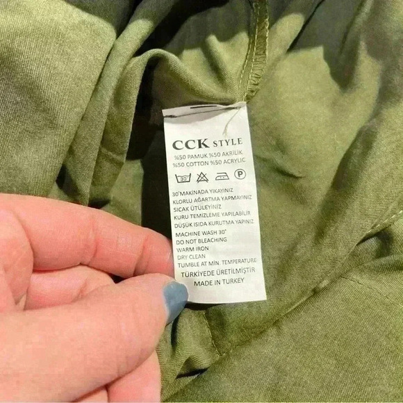 CCK Style Olive Green Parachute Cargo Jumpsuit NWT- Women’s Small/36 - Picture 9 of 11